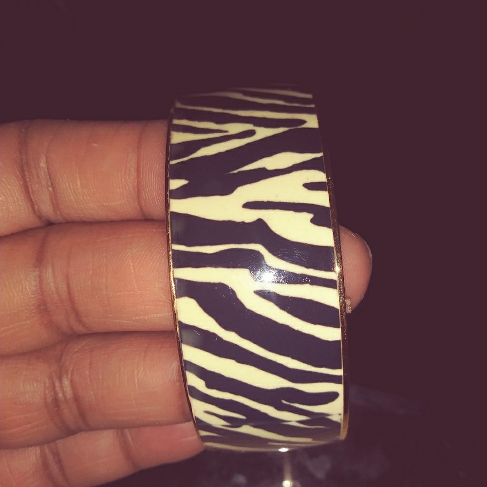 J Crew Zebra Print Cuff Bracelet